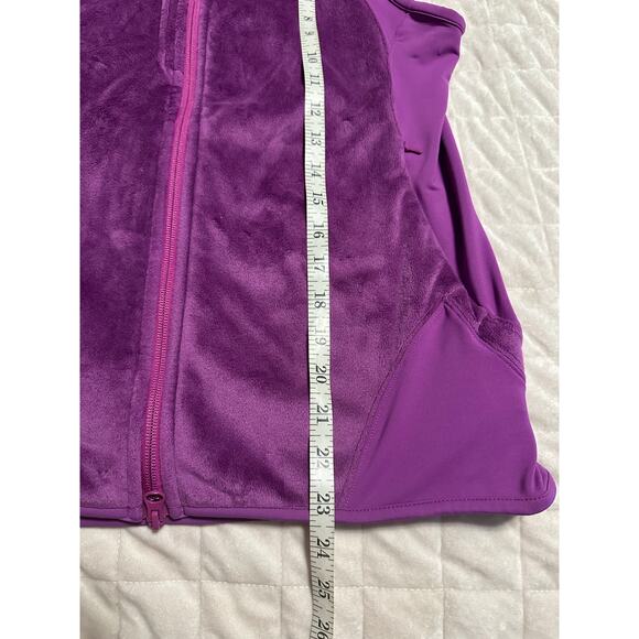 Peter Millar Full Zip Performance Vest Women's Size Medium Purple Faux Fur Golf - Picture 7 of 8